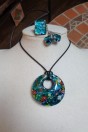 Tornado blue and aventurina with necklace