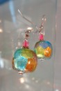 Boucles d'oreilles perle roche multicolor
