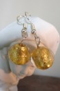 Boucles d'oreilles feuille d'or