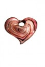 Coeur Spirale Mauve avec Cordon