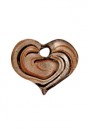 Spirale Heart with silver leaf and necklace