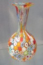 Petit vase long col murrines millefiori multicolor