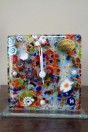 Horloge multicolor en verre de Murano