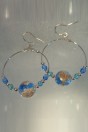 Boucles Klimt bleues créoles