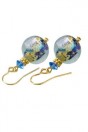 Earrings Chiaro di Luna blu artistics pearls
