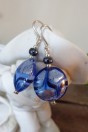 Boucles d'oreilles Namasté bleues