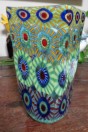 Vase GD murrines quadra tons vert et turquoise