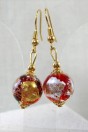 Boucles d'oreilles Klimt rouge