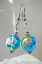 Boucles d'oreilles Klimt bleu azur