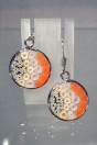 Boucles Murrines millefiori orange petite