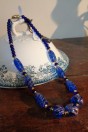 Collier perles bleues style phéniciennes