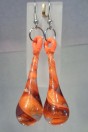 boucles gouttes rouges oranges