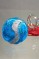 Bague reglable plate bleue et feuille d'argent