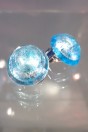 Boucles d'oreilles clips bleues claires