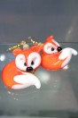 Boucles d'oreilles renard orange