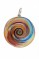 Médaille spirale blanche multicolor feuille d'argent